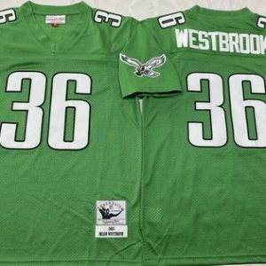 Philadelphia Eagles #36 Brian Westbrook Kelly Green 2003 Throwback Jersey