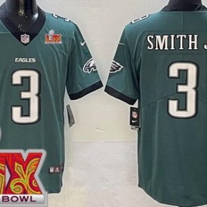 Philadelphia Eagles #3 Nolan Smith Limited Green Super Bowl LIX Vapor Jersey
