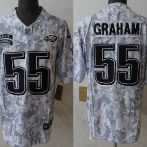 Philadelphia Eagles #55 Brandon Graham Limited Arctic Camo 2024 Salute to Service Jersey