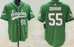 Philadelphia Eagles #55 Brandon Graham Limited Kelly Green Fashion Baseball Jersey