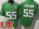 Philadelphia Eagles #55 Brandon Graham Limited Kelly Green Super Bowl LIX FUSE Vapor Jersey