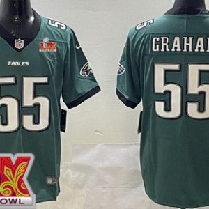 Philadelphia Eagles #55 Brandon Graham Limited Midnight Green Super Bowl LIX Vapor Jersey