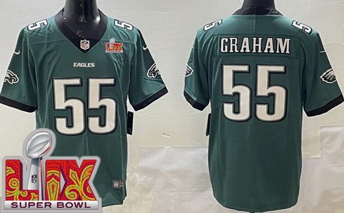 Philadelphia Eagles #55 Brandon Graham Limited Midnight Green Super Bowl LIX Vapor Jersey