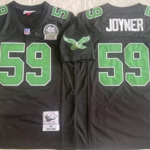 Philadelphia Eagles #59 Seth Joyner Black 1990 Throwback Jersey