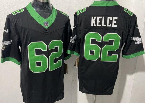 Philadelphia Eagles #62 Jason Kelce Limited Black Alternate FUSE Vapor Jersey