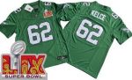 Philadelphia Eagles #62 Jason Kelce Limited Kelly Green Super Bowl LIX FUSE Vapor Jersey