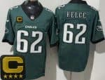 Philadelphia Eagles #62 Jason Kelce Limited Midnight Green C Patch FUSE Vapor Jersey
