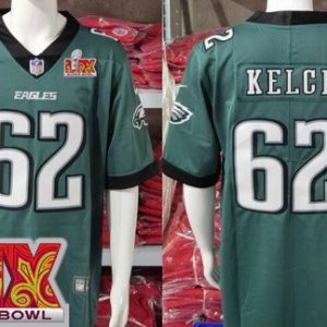Philadelphia Eagles #62 Jason Kelce Limited Midnight Green Super Bowl LIX Vapor Jersey