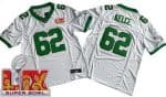 Philadelphia Eagles #62 Jason Kelce Limited White Alternate Super Bowl LIX FUSE Vapor Jersey