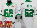 Philadelphia Eagles #62 Jason Kelce Limited White Alternate Super Bowl LIX Vapor Jersey
