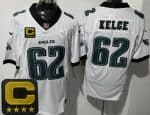 Philadelphia Eagles #62 Jason Kelce Limited White C Patch FUSE Vapor Jersey