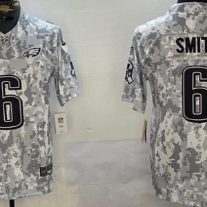 Philadelphia Eagles #6 DeVonta Smith Limited Arctic Camo 2024 Salute to Service Jersey