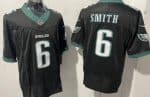 Philadelphia Eagles #6 DeVonta Smith Limited Black FUSE Vapor Jersey