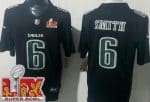 Philadelphia Eagles #6 DeVonta Smith Limited Black Fashion Super Bowl LIX FUSE Vapor Jersey