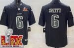 Philadelphia Eagles #6 DeVonta Smith Limited Black Fashion Super Bowl LIX Vapor Jersey