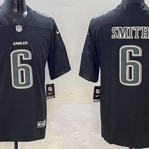 Philadelphia Eagles #6 DeVonta Smith Limited Black Fashion Vapor Jersey