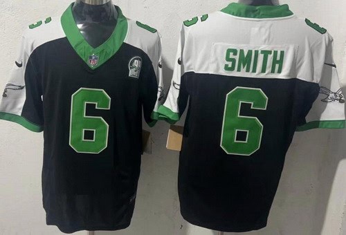 Philadelphia Eagles #6 DeVonta Smith Limited Black Thanksgiving FUSE Vapor Jersey