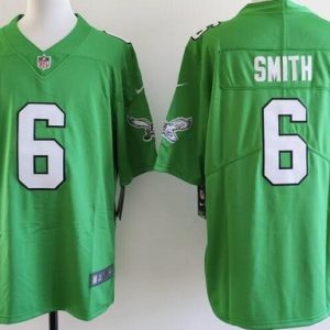Philadelphia Eagles #6 DeVonta Smith Limited Kelly Green Vapor Jersey