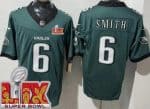 Philadelphia Eagles #6 DeVonta Smith Limited Midnight Green Super Bowl LIX FUSE Vapor Jersey