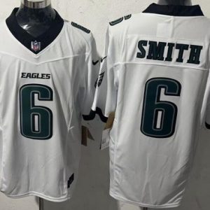 Philadelphia Eagles #6 DeVonta Smith Limited White FUSE Vapor Jersey