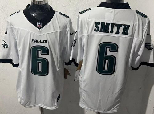 Philadelphia Eagles #6 DeVonta Smith Limited White FUSE Vapor Jersey