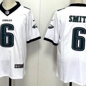 Philadelphia Eagles #6 DeVonta Smith Limited White Vapor Jersey