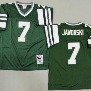 Philadelphia Eagles #7 Ron Jaworski Green 1980 Throwback Jersey