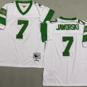 Philadelphia Eagles #7 Ron Jaworski White 1980 Throwback Jersey