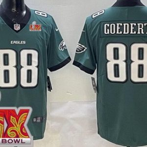 Philadelphia Eagles #88 Dallas Goedert Limited Green Bowl LIX Vapor Jersey