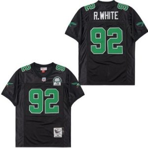 Philadelphia Eagles #92 Reggie White Black 1992 Throwback Jersey