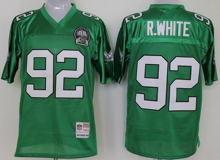 Philadelphia Eagles #92 Reggie White Green Throwback Jersey