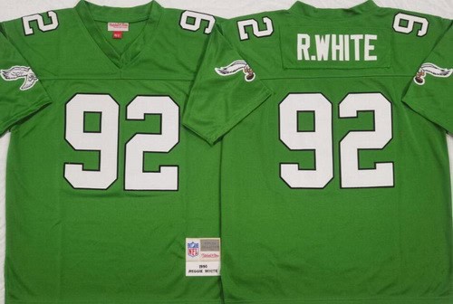 Philadelphia Eagles #92 Reggie White Kelly Green 1990 Throwback Jersey