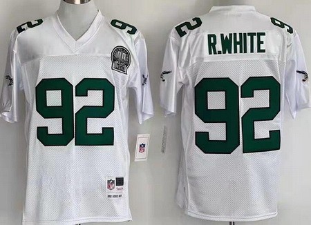Philadelphia Eagles #92 Reggie White White 1992 Throwback Jersey