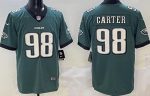 Philadelphia Eagles #98 Jalen Carter Limited Green Vapor Jersey