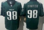 Philadelphia Eagles #98 Jalen Carter Limited Midnight Green FUSE Vapor Jersey