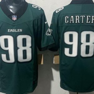 Philadelphia Eagles #98 Jalen Carter Limited Midnight Green FUSE Vapor Jersey