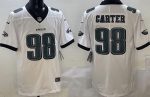 Philadelphia Eagles #98 Jalen Carter Limited White Vapor Jersey