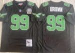 Philadelphia Eagles #99 Jerome Brown Black 1991 Throwback Jersey