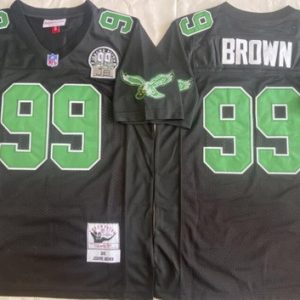 Philadelphia Eagles #99 Jerome Brown Black 1991 Throwback Jersey