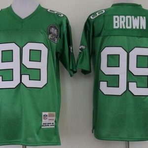 Philadelphia Eagles #99 Jerome Brown Green Throwback Jersey