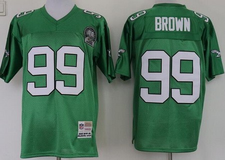 Philadelphia Eagles #99 Jerome Brown Green Throwback Jersey