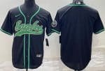 Philadelphia Eagles Blank Black Baseball Jersey