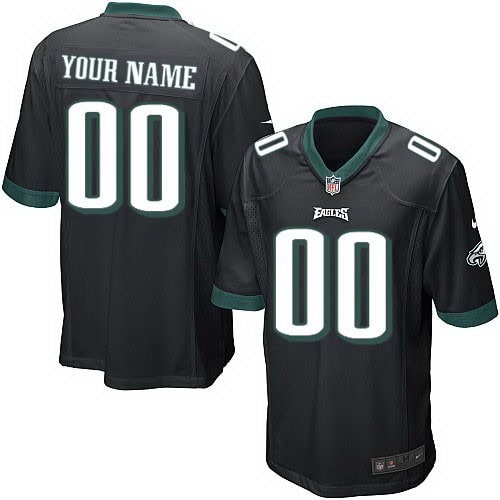 Philadelphia Eagles Customized Game Black Jersey