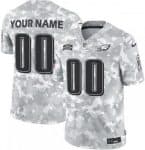 Philadelphia Eagles Customized Limited Arctic Camo 2024 Salute to Service Jersey