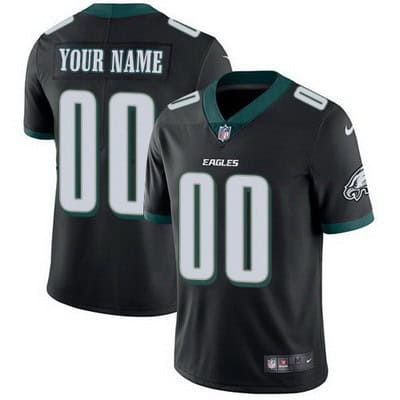 Philadelphia Eagles Customized Limited Black 2024 New Logo Vapor Jersey