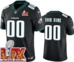 Philadelphia Eagles Customized Limited Black Super Bowl LIX FUSE Vapor Jersey