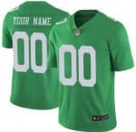 Philadelphia Eagles Customized Limited Green Rush Color Jersey