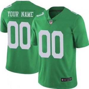 Philadelphia Eagles Customized Limited Green Rush Color Jersey