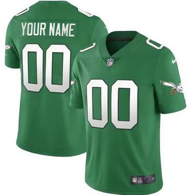 Philadelphia Eagles Customized Limited Kelly Green Vapor Jersey