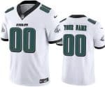 Philadelphia Eagles Customized Limited White 2024 New Logo FUSE Vapor Jersey
